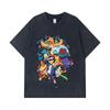 275 GSM Washed T-shirts 100% Cotton Pokemon V20 Print Unisex Heavy Cotton T Shirt