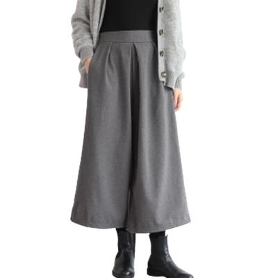 Gaucho Loose Plus Size High Cropped Solid Perfect for and Parties [7-livehouse] Women's Wide-Leg Pants, Fit, Bottoms, Waist, Autumn/Winter Warm,