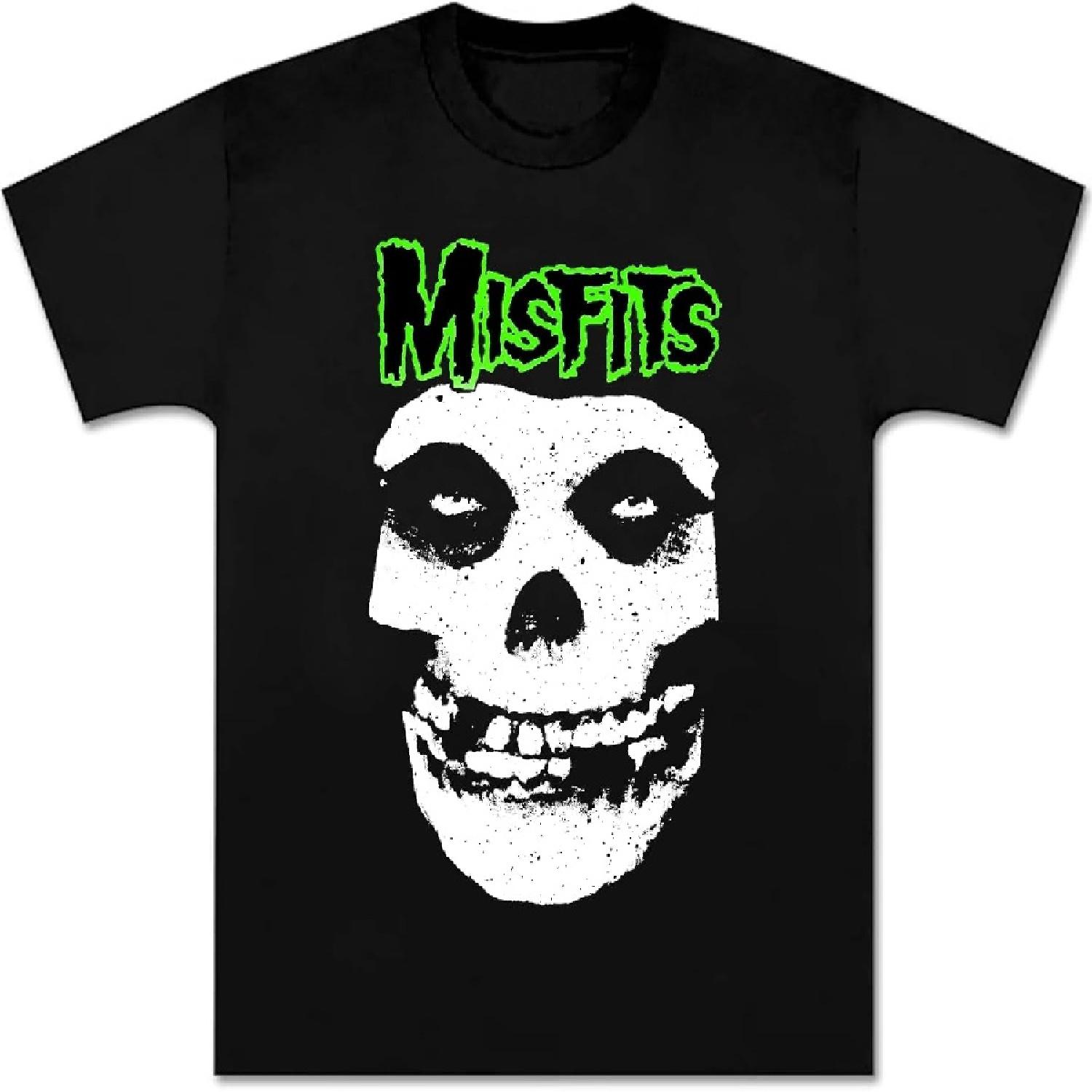 

Футболка Misfits Ретро Панк-рок группа Унисекс Посадка Мужская Новинка Зеленый Графический Принт Мягкий Хлопок Футболка Винтаж Молодежный Черный S разноцветный
