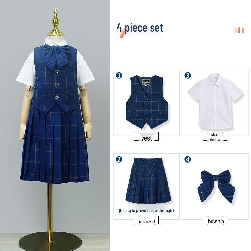 Kindergarten Summer School Uniform Set - Performance Costumes for Primary and Secondary Students