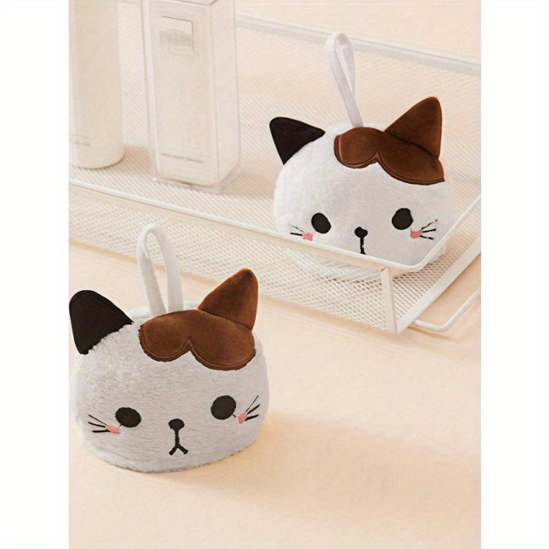 1pc Cute Cartoon Cat Hand Towel - Towel For Bathroom And Kitchen - Absorbent And Dual-Use Wipe Towel Home Bathroom Decor Summer