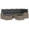 VidaXL Ensemble de canapé de jardin 7 pièces avec coussins gris poly rattan 3359088