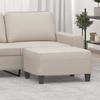 349365 vidaXL Footrest Cream 70x55x41 Cm Microfibre Fabric