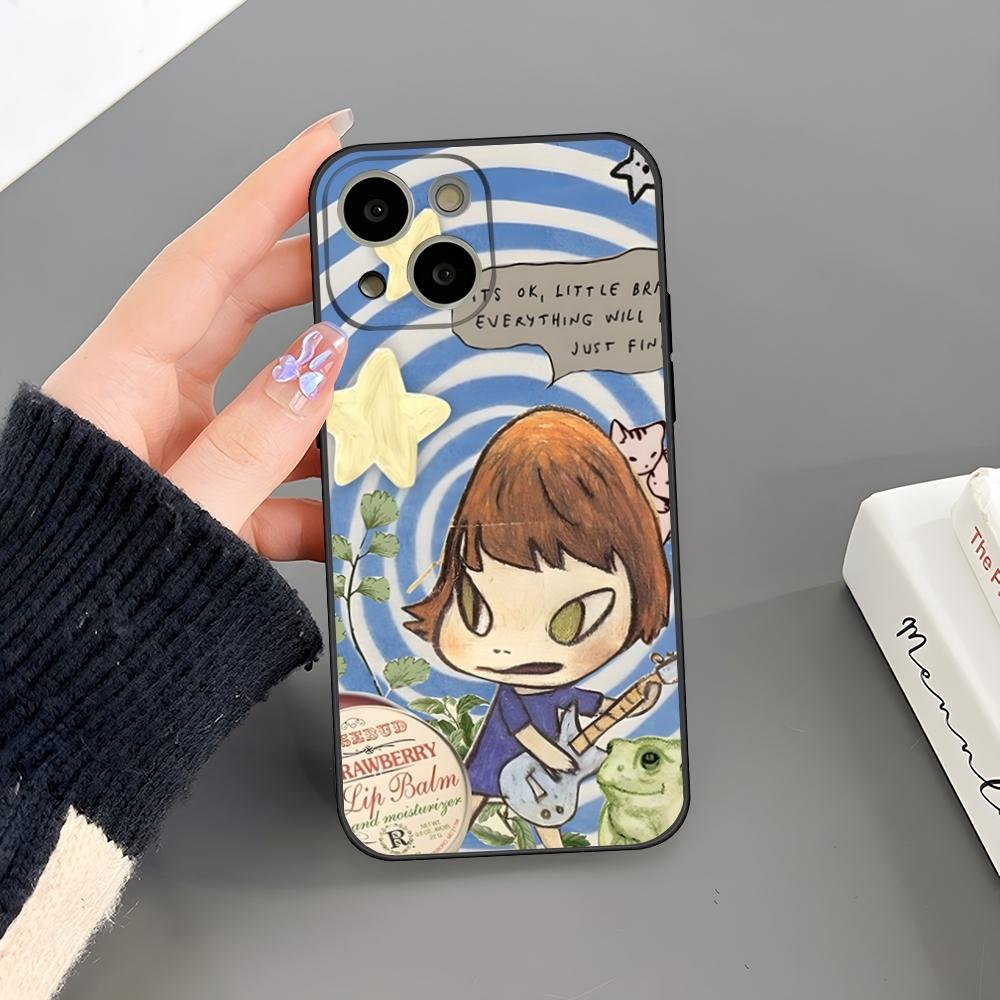 Cartoon Yoshitomo Nara Phone Case For Iphone 17 Air 15 Pro Max 14 Pro 16 Plus 12 13 11 Xr X Xs 8 7 Plus Back Cover