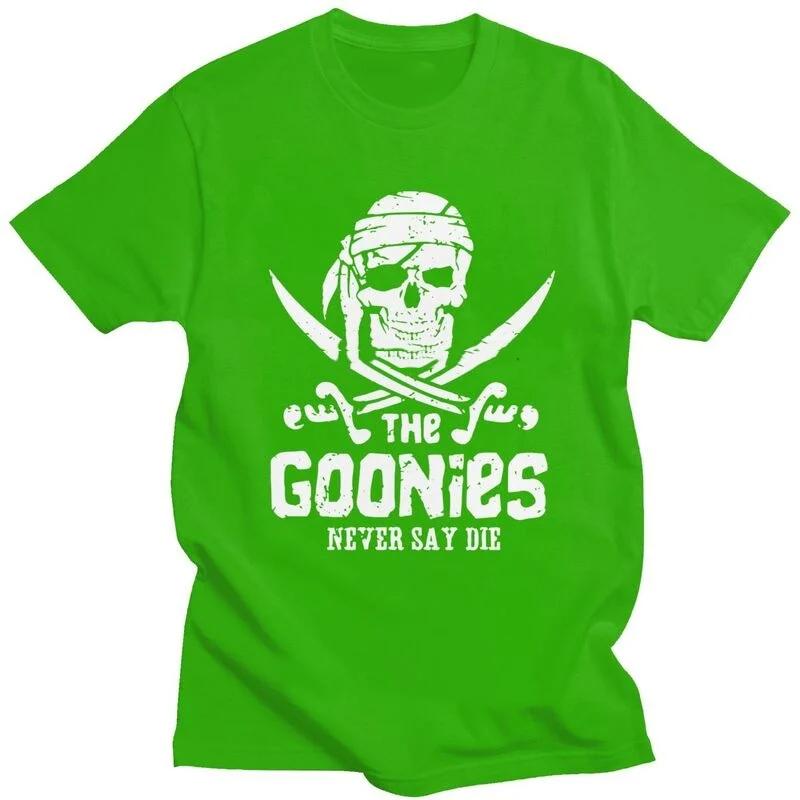 The Goonies Skull Pirates T-shirt Herr Kortärmad 100 % bomull T-shirt Grafisk filmfilm T-shirt Streetwear