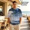 Herren T-Shirts mit kurzen Ärmeln aus Polyester | 2D-Druck, Atmungsaktive Stylische Halloween Grafik-T-Shirts für den täglichen lässigen Outdoor-Gebrauch