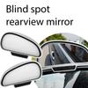 Side View Blind Spot Mirror, Car Mirror Wide Angle Side Mirror Adjustable Attach On Rear View Mirror For Car SUV Motorcycle C8W3
