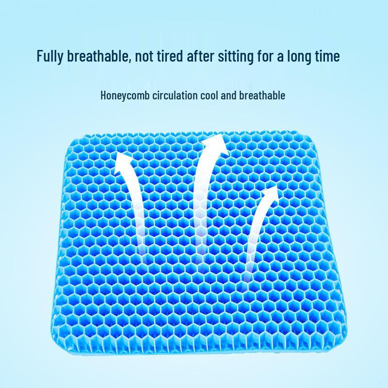 Honeycomb Gel Seat Cushion - Cooling, Breathable & Anti-Pain Chair Pad for Summer