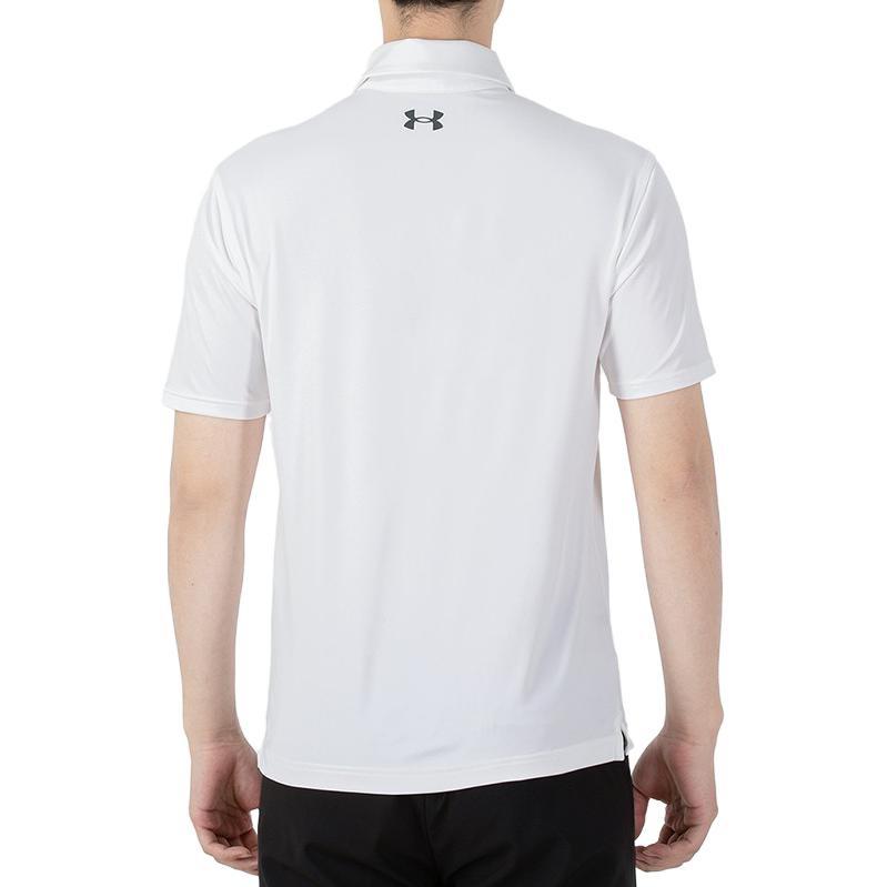Under Armour Polo Shirts Men's White Polo Collar Moderate Straight Fit Unisex 1368122-100
