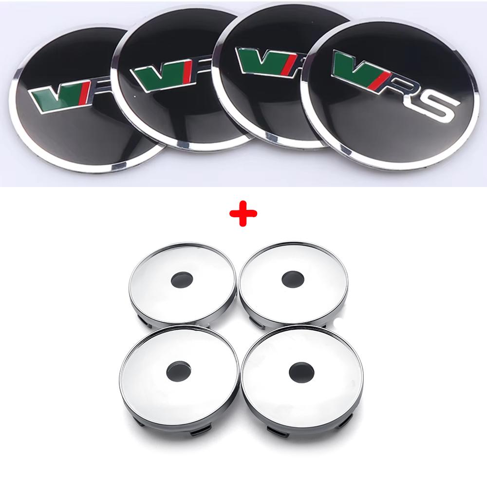 For Skoda FF56/60mm Car Styling Wheel Center Hub Cap Sticker Car Decoration Decal For Skoda Octavia Fabia Superb Kodiaq VRS VII Scala Karoq