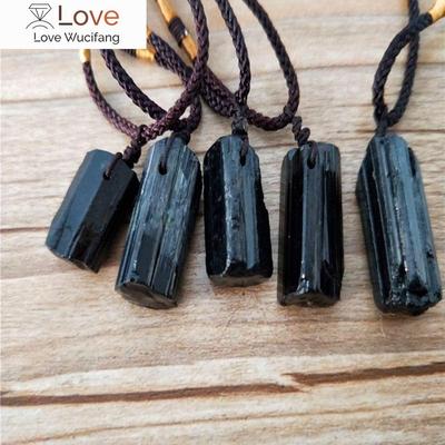 Ανδρικά Healing Stone Μαύρη Γυναικεία Δείγμα κρεμαστό κολιέ με πέτρα από κρύσταλλο τουρμαλίνη