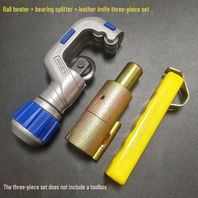 

Stainless Steel Corrugated Pipe Beading Tool Set for Edge Pressing: Includes 3/8 , 1/2 , 3/4 , and 1 Flat Mouth Cutters.