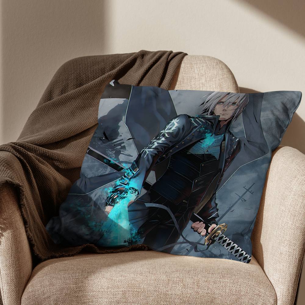 Cool Devil May Cry Game DMC Cushion Cover Suitable For Sofa Car Bedroom Office Cushions Decorative Pillow Case