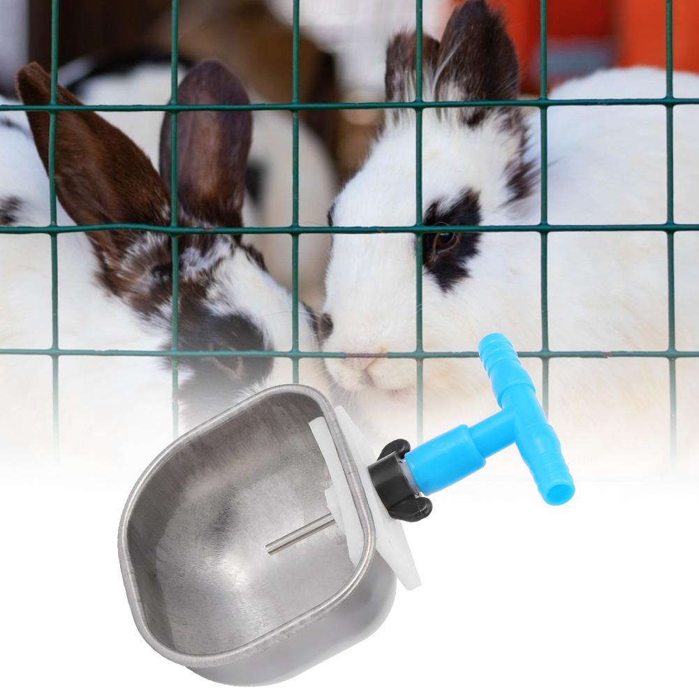 5 Stück Edelstahl Automatische Kaninchen Tränke Nippel Trinkschale Tränke Farmzubehör Große Schale