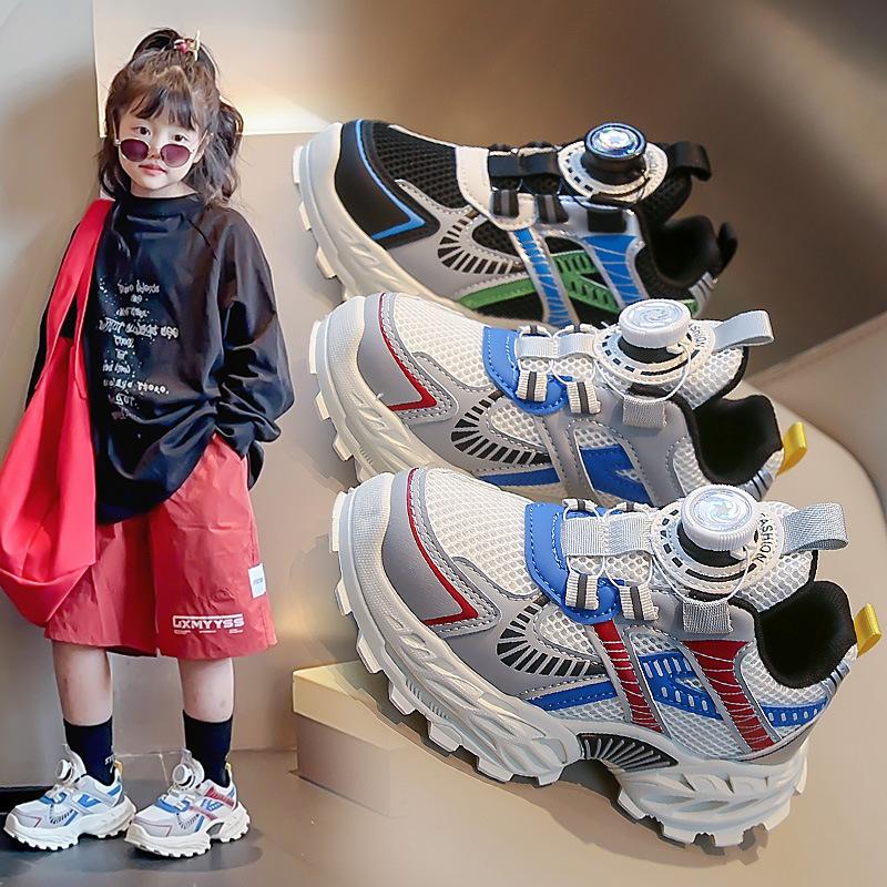 Children's Mesh Sneakers 2025 Spring and Autumn New Boys Breathable Running Shoes Girls Fashion Casual Dad Shoes Trend
