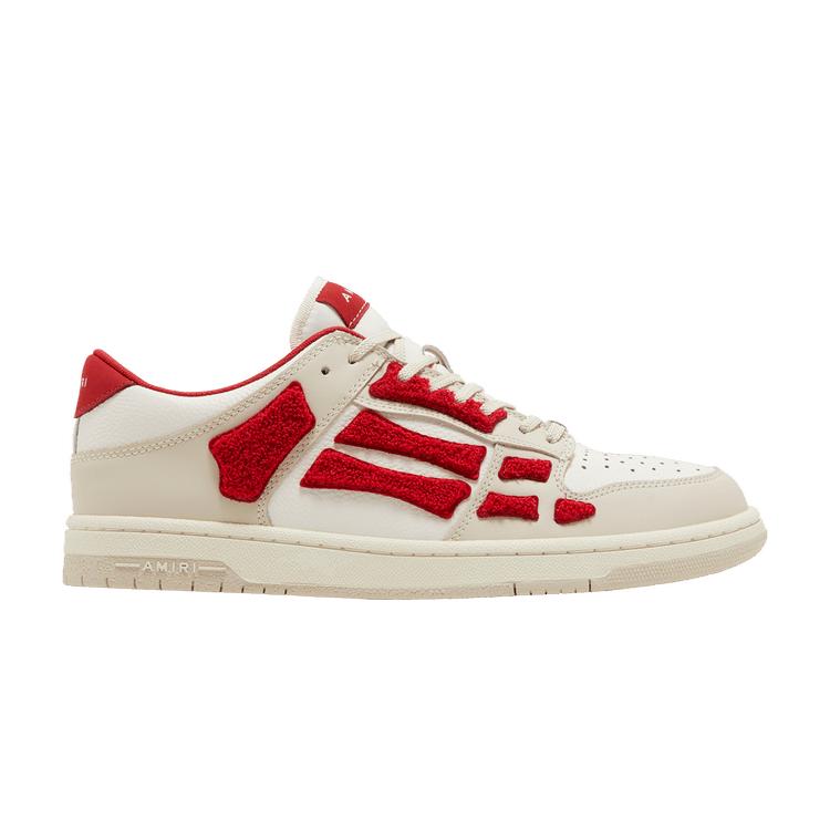 

Amiri Skel Top Low Белые красные мужские кроссовки из синели PF23MFS008-610