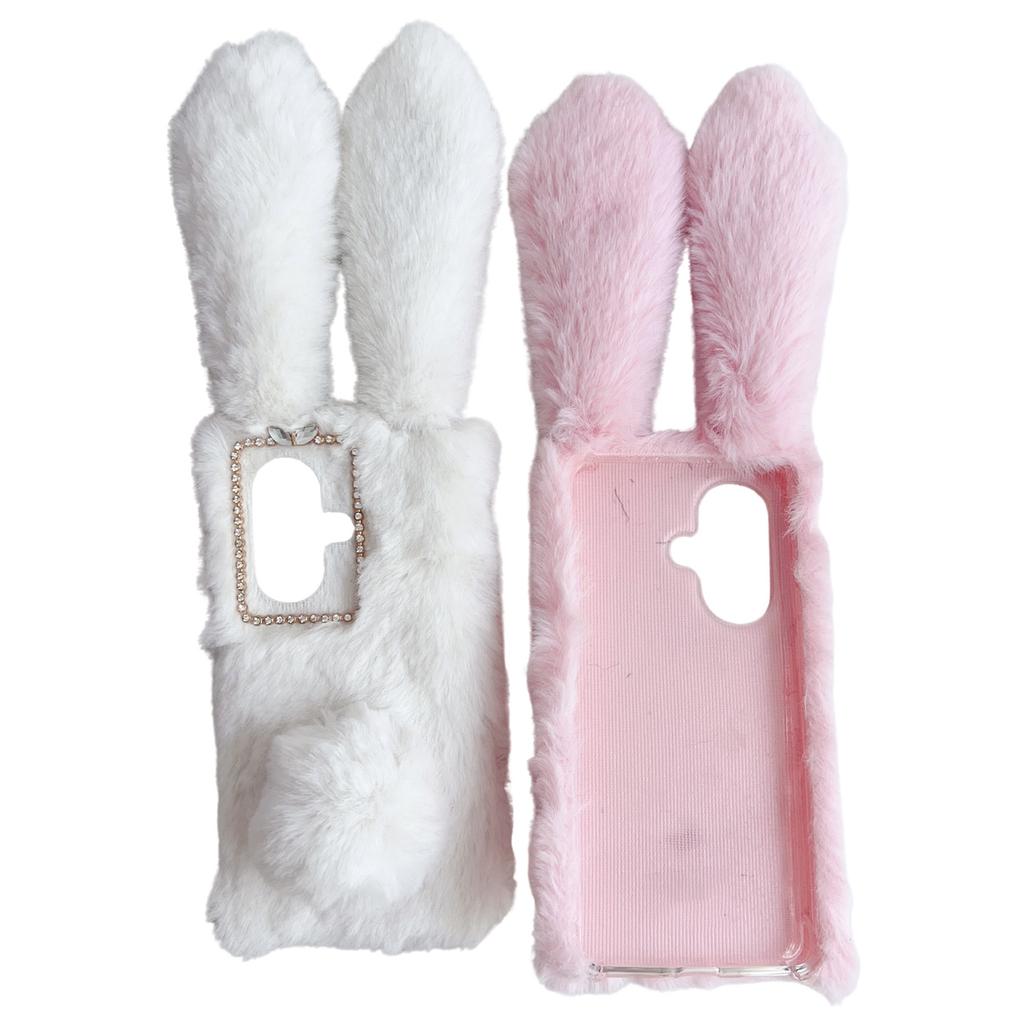 Für OnePlus Nord CE3 5G Hülle Flexible TPU Hasenohren Felliger Pompon Handyhülle