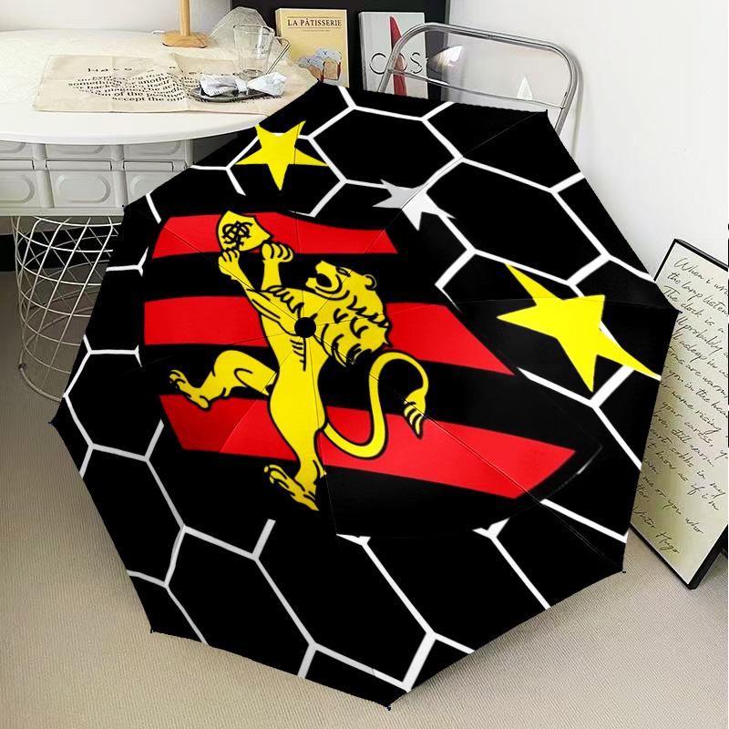 1PC Sport Club Football Crest Printed Umbrella Folding umbrella, automatic umbrella 8-Frame for Travel, camping Fan gifts Christmas Gifts