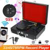 Portable Turntable Player with Speakers Vintage Phonograph Record Player Music Player Stereo Sound Turntables 33/45/78RPM Record