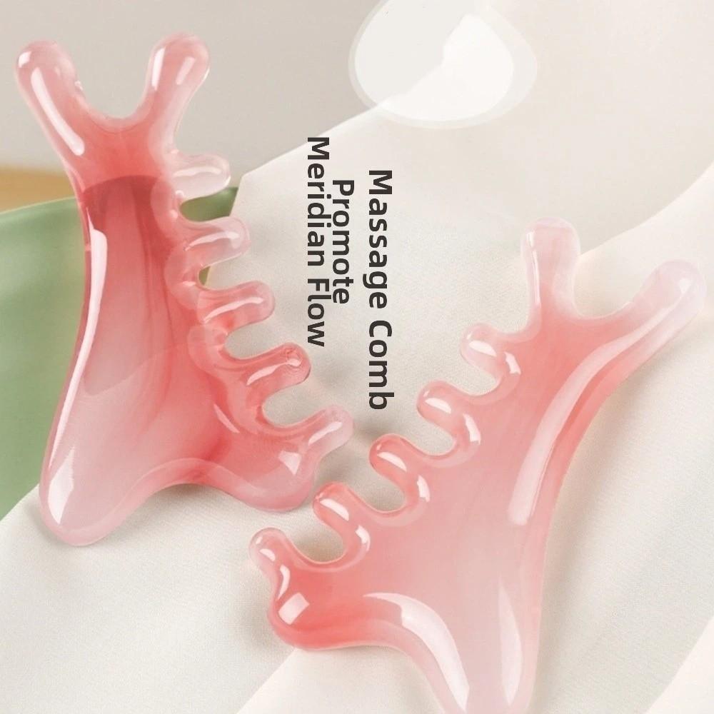 Scalp Relax Meridian Massage Comb Resin Scalp Meridian Massager Sandalwood Hair Comb  Women/Girl