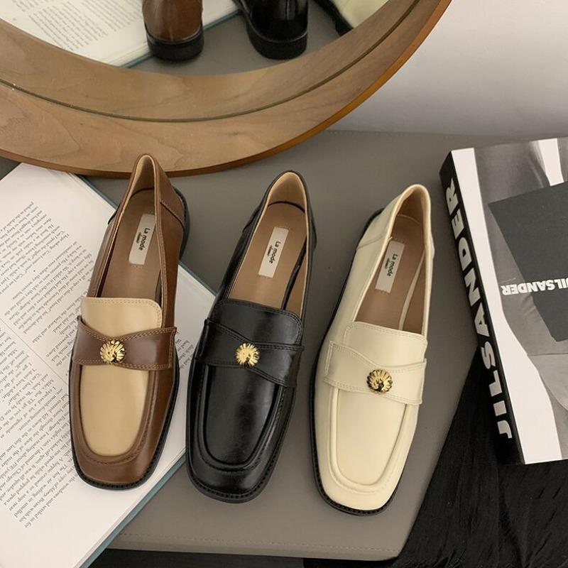 Fashion Women Casual Sports Shoes Flat Bottom Round Toe Loafers New Slip-on PU Simple and Versatile Women's Shoes Zapatillas De Deporte