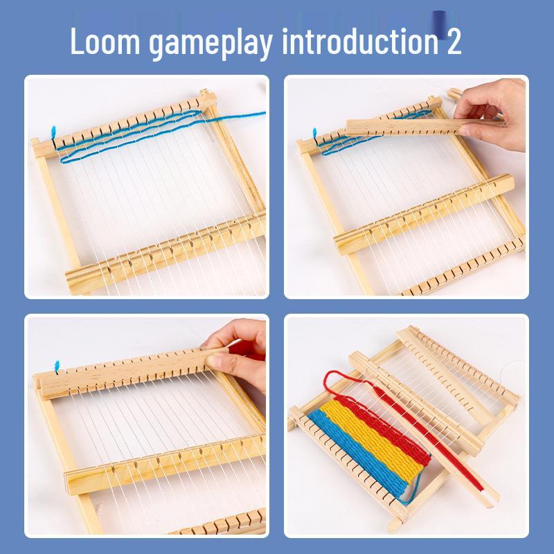 Children's Wooden Yarn Weaving Loom DIY Gift Set