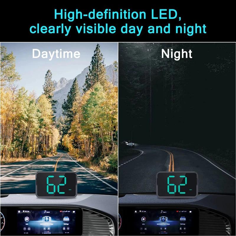 XMSJ Universal HUD Digital Speedometer GPS Head Up Display Digital  Plug and Play for All Car Plug and Play With Suction Cup
