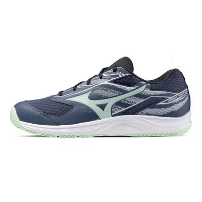 BREAK SHOT 5 Jr.AC Low Top Tennis Shoes Unisex Blue Mizuno 61GA254037SHOT 5