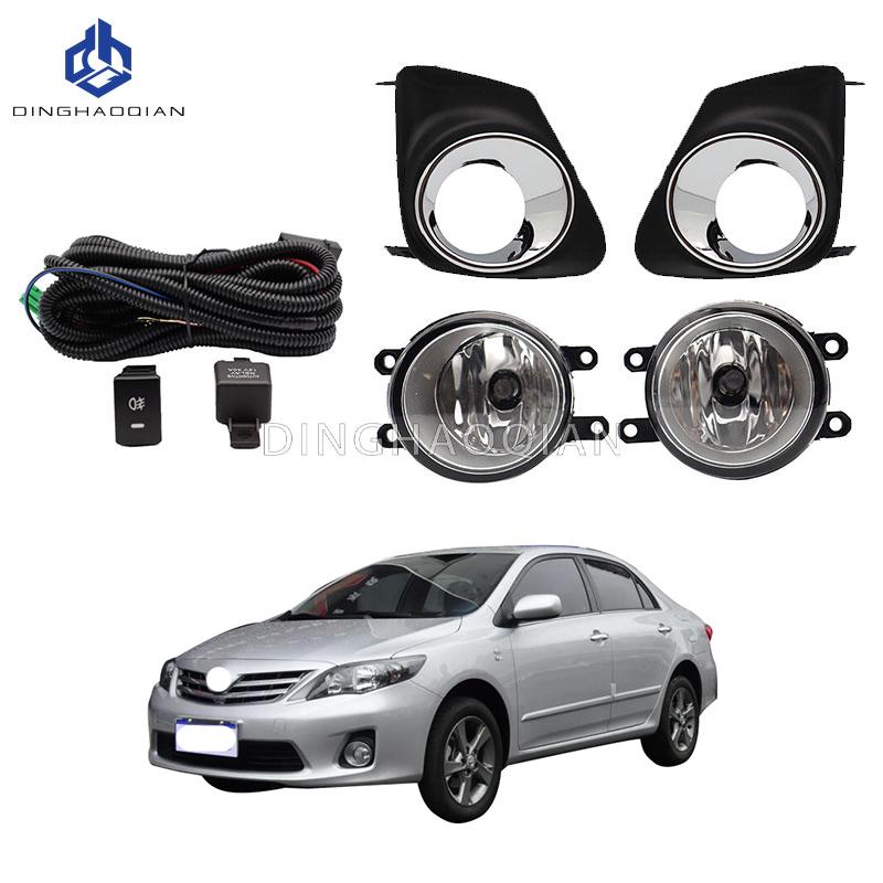 1 Set Fog Lights Headlight For Toyota Corolla Altis 2011 2012 2013 Fog Lamp Cover Grill Bezel Front Bumper Fog Light