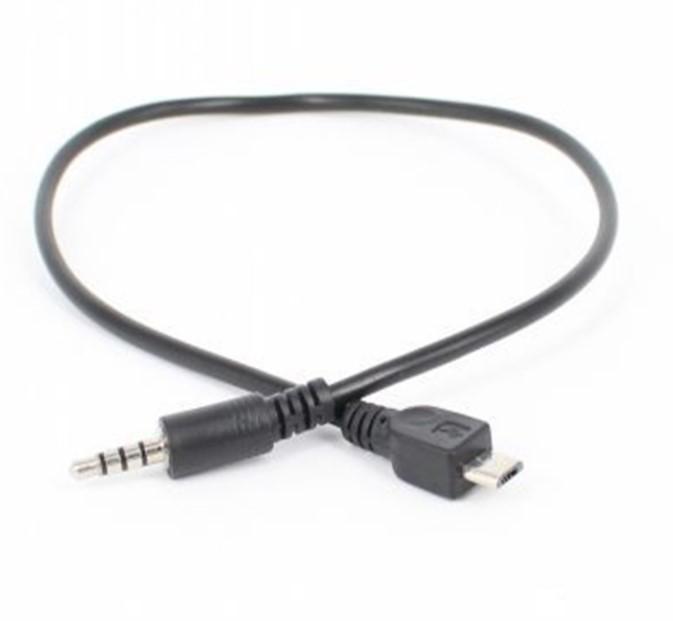 Micro USB til Jack 3,5 mm lydkabelkontakt hodetelefonplugg lydadapterkabel