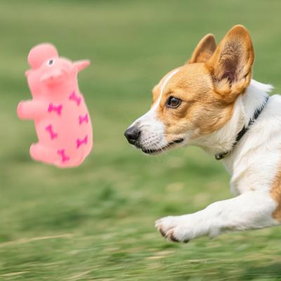 Hundespielzeug Quietscher Kuhförmiges Design Langlebig Zähne Reinigende Noppen Mittlere Große Rassen