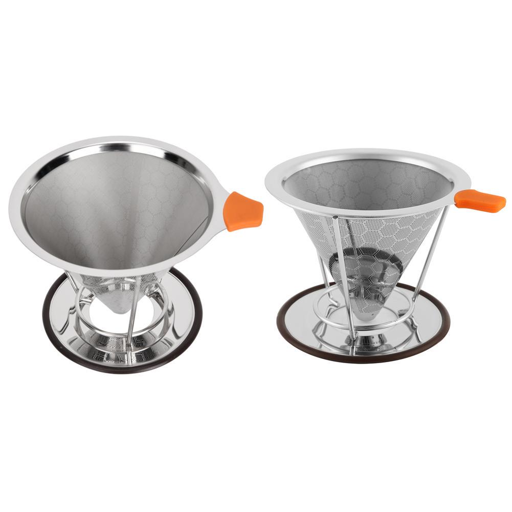 115mm Coffee Dripper Filter Coffee Cone Stainless Steel Reusable Coffee Dripper Filter Coffee Cone with Mesh for Filtration Coffee Ground 115mm Coffee Dripper Filter Coffee Cone Stainless Steel Reusable Coffee Dripper Filter Coffee Cone with Mesh for Filtration Coffee Ground