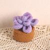 Handmade Emotional Support Crochet Plant Desktop Ornament Positive Crochet Succulents Doll Home Room Decoration Christmas Gift
