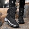 Plush Winter Snow Boots High-top Cotton Shoes Warm Outdoor Walking Hiking Shoes Unisex Anti-slip Boots Wear-resistant