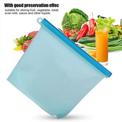 1000ml wielokrotnego użytku silikonowa torba do przechowywania żywności Lunch kanapka przekąska płynny obiad owoce zamrażarka zamykana na zamek torby 4 kolory