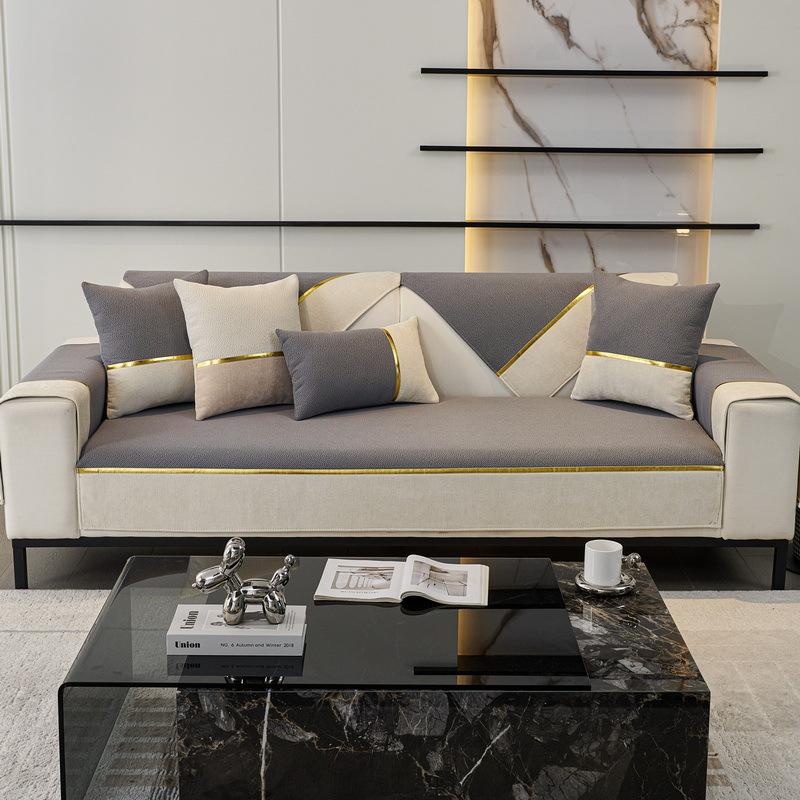 Chenille Sofa Cushion, Suitable for All Seasons, High-grade Non-slip Cushion, Simple Modern Cover, Cloth Towel