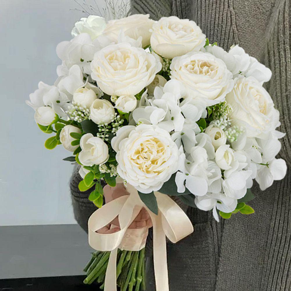 Artificial Flowers Silk Hydrangea Peony Wedding Bridal Bouquet Christmas Home Vase Outdoor Festival Diy Gift Decorative Ornament