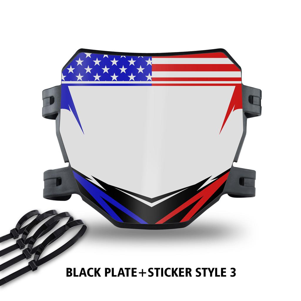 Powerzone Electric Bike Number Plate For Talaria Sting Motorcycle Front License Registration Plate For Super 73 For Surron S X