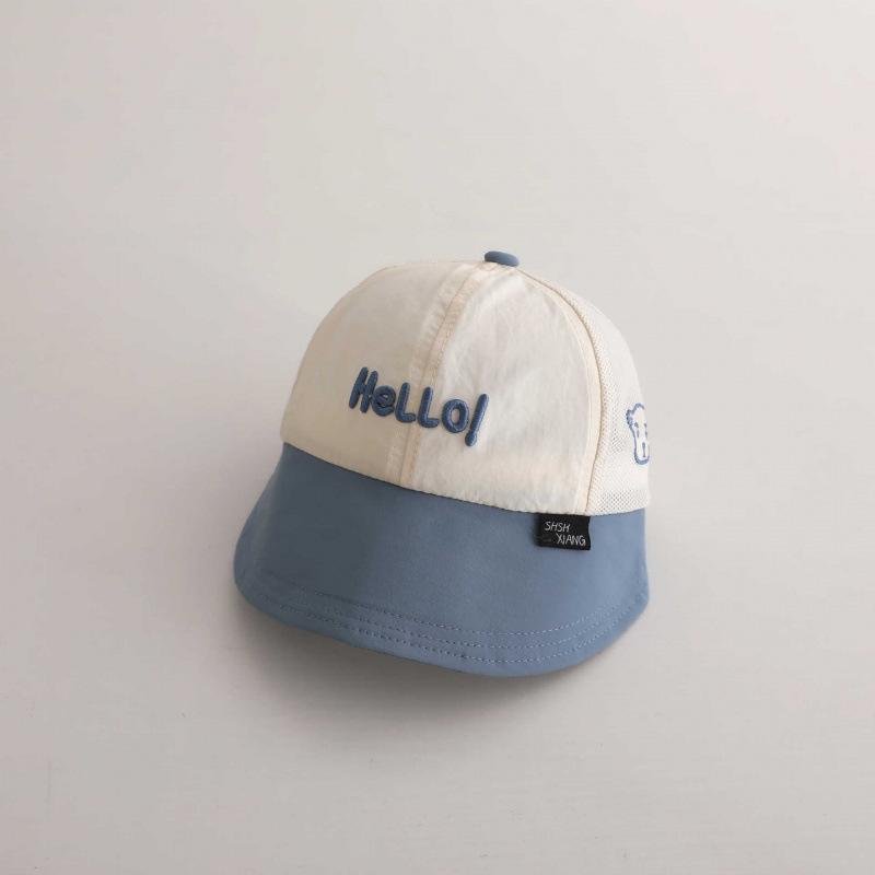 Summer Mesh Brim Sun Protection and Sunshade Baby Hat for Boys and Girls Quick-Drying Kids Baseball Cap