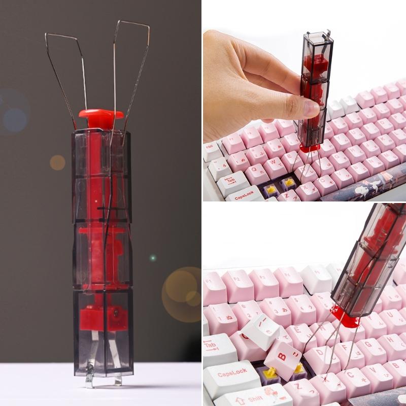 2-in-1 Keycap Puller Switches Remover Hot-swappable Keyboard Cleaner Mechanical Keyboard Keycap Shaft Removal