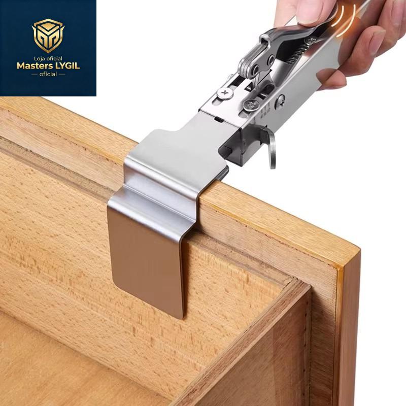 Drawer Fastening Clip Drawer Front Mounting Clip for Accurate and Quick Installation of Drawer Panels, Adjustable Fixed Clamp