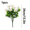 1/2/4/5Pcs Daisy Artificial Flowers Bouquet Fake Flower for Home Room Decor Garden Wedding Decoration DIY Vase Potted Plant