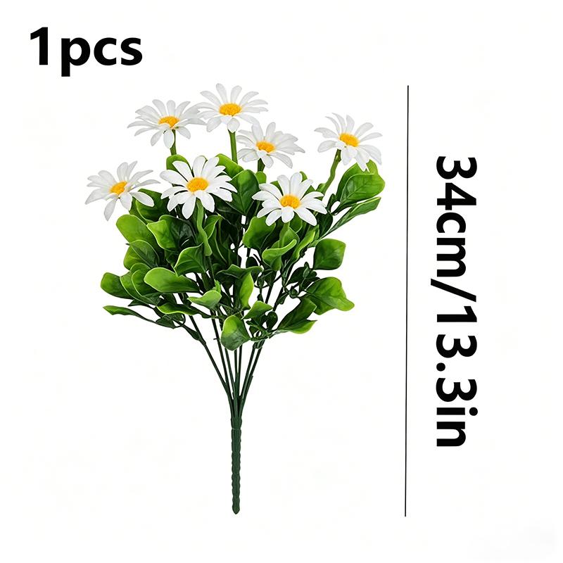 1/2/4/5Pcs Daisy Artificial Flowers Bouquet Fake Flower for Home Room Decor Garden Wedding Decoration DIY Vase Potted Plant