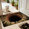 3D Flat Optical Illusion Doormat Water-absorbing Lifelike Bathroom Carpet Non-slip Durable Bedroom Door Rug Entrance Decor