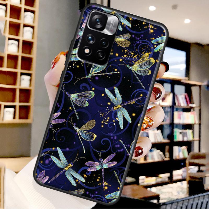 Dragonfly Case For Xiaomi Redmi Note 12 11 10 9 8 Pro Note 12S 11S 10S 9S Cover For Redmi 9 10 12 C