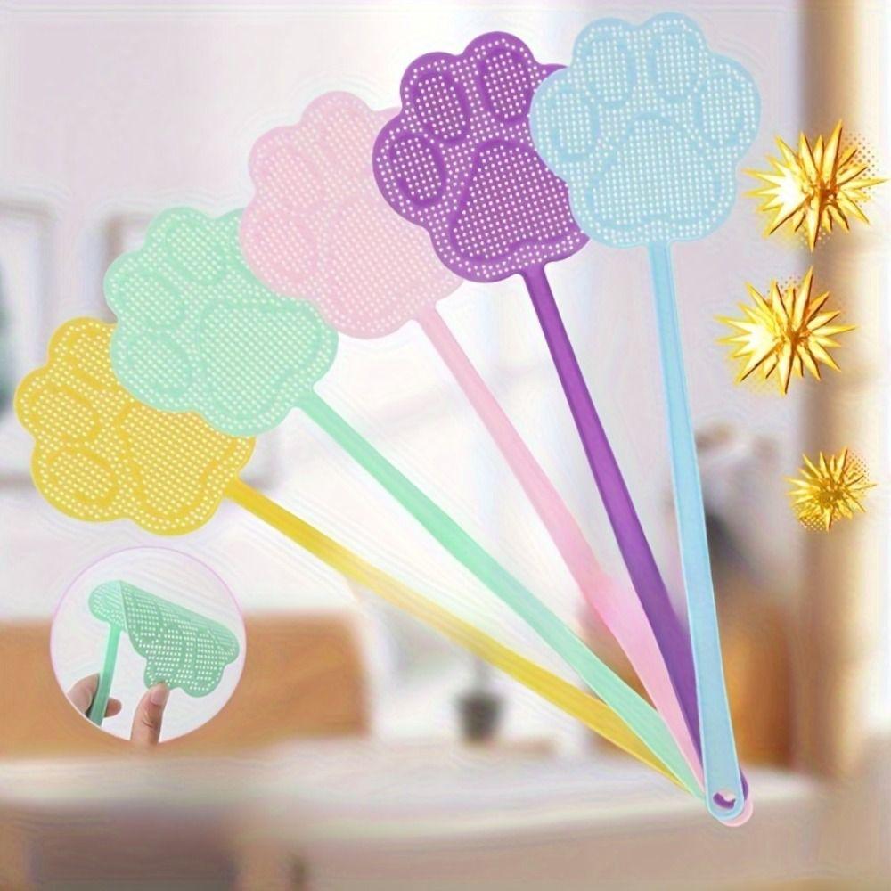5pcs Plastic Fly-Killing Swatter Cartoon Flies-Racket Thickened Fly Swatter Home