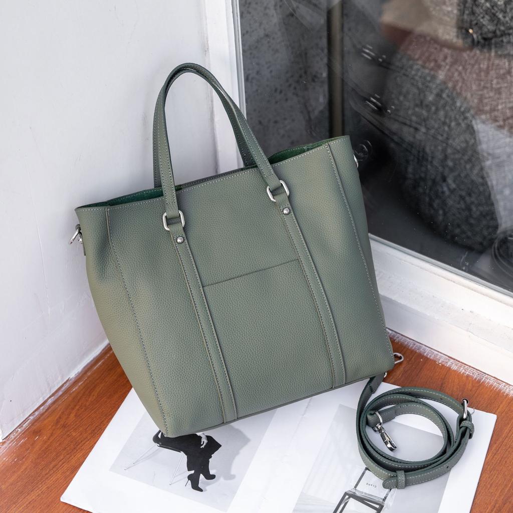 Kuskinn Dameveske Enkel Skulder Dameveske Nisjemote Stor Kapasitet Praktisk Skall Shopping Pendlerveske