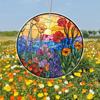 Beach Sunset Suncatcher Ornament Acrylic Window Decoration, Creative Lighting Craft Pendant Home Decoration Hanging