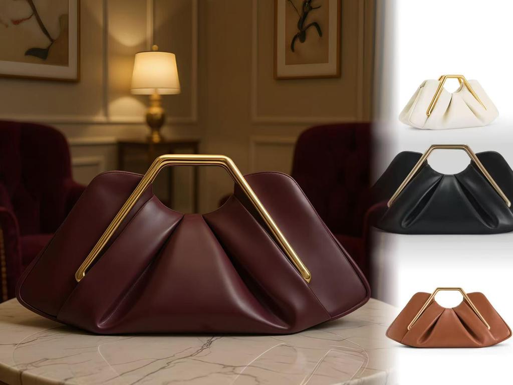 2025 Fashionable Ruched Cloud Clutch: Versatile Vintage Evening Bag for Women