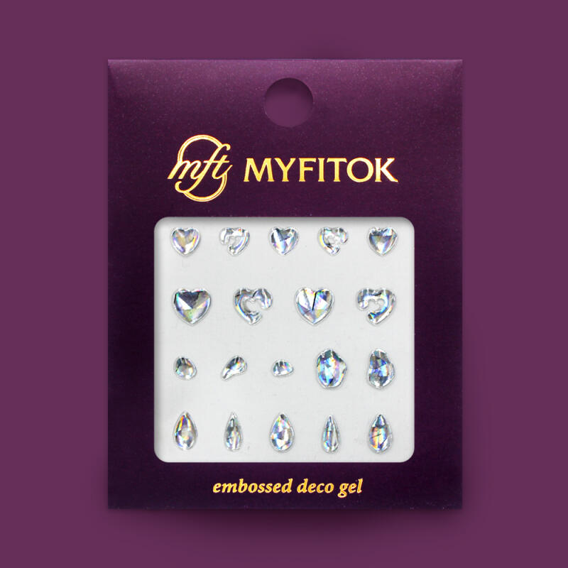 My Fit Talk Декоративная наклейка с тиснением Камень Сердце 3 вида (выберите 1) #MFT0017